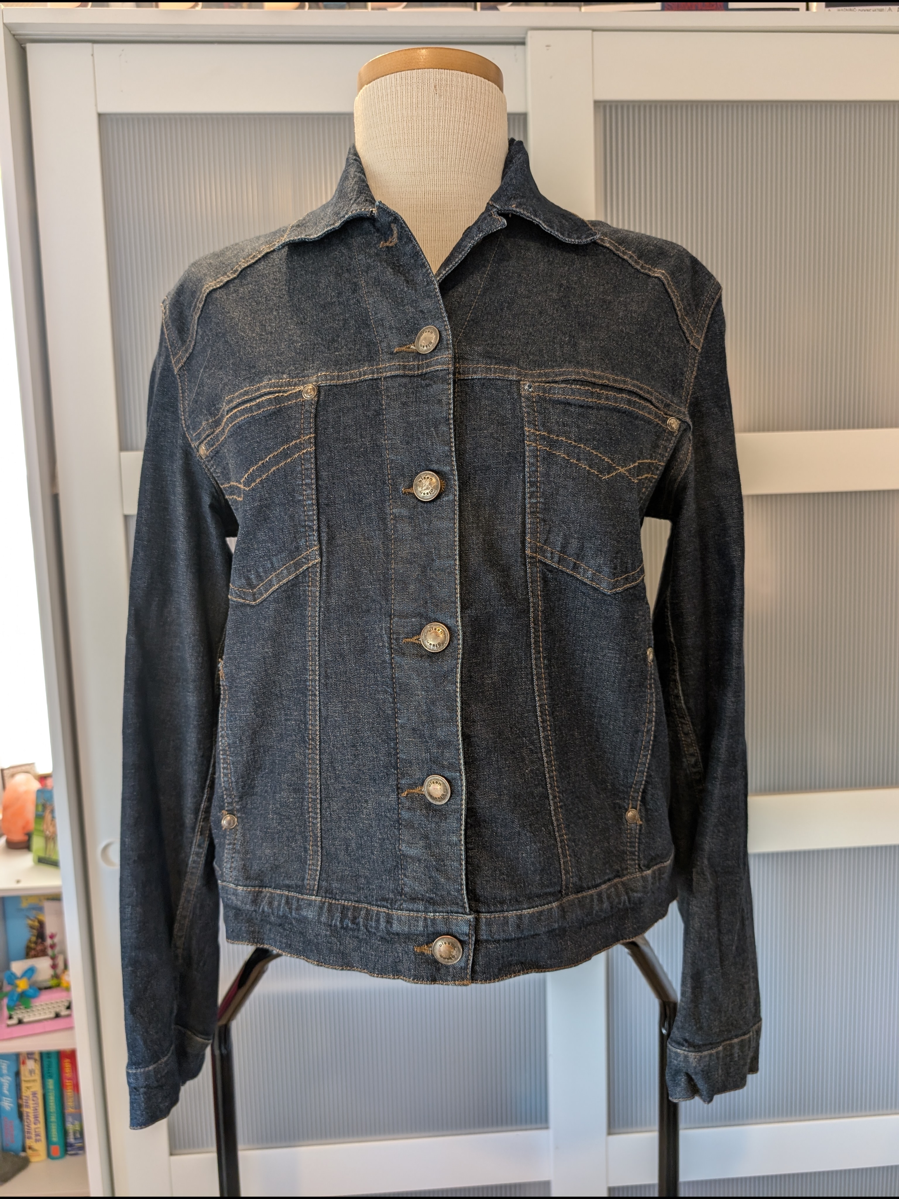 Olsen Dark Blue Denim Jacket - Women's Classic Button-Up